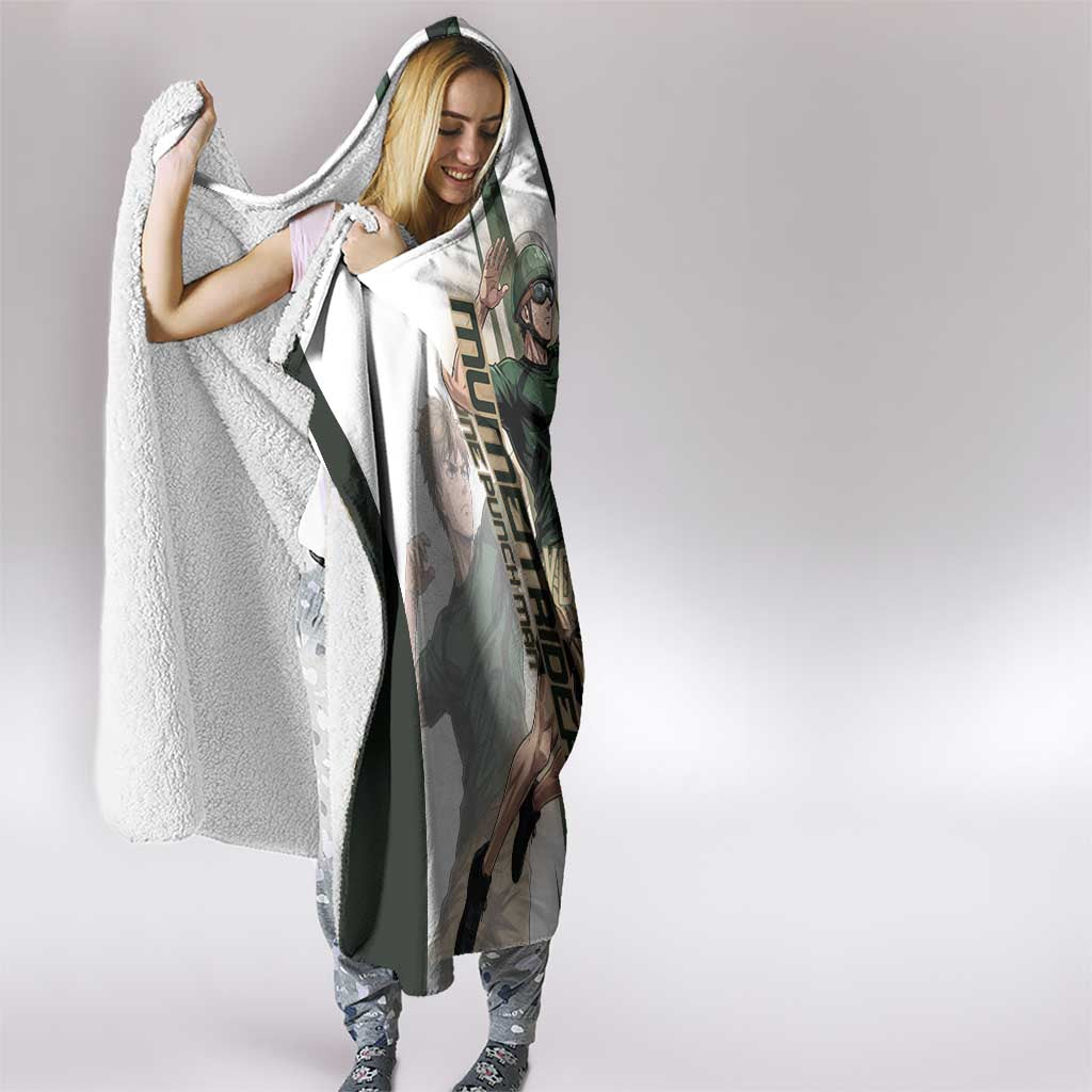 Personalized Mumen Rider Volleyball Hooded Blanket Saitama Anime
