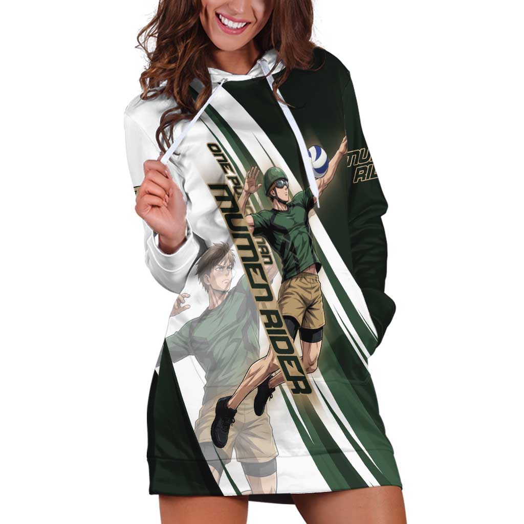 Personalized Mumen Rider Volleyball Hoodie Dress Saitama Anime