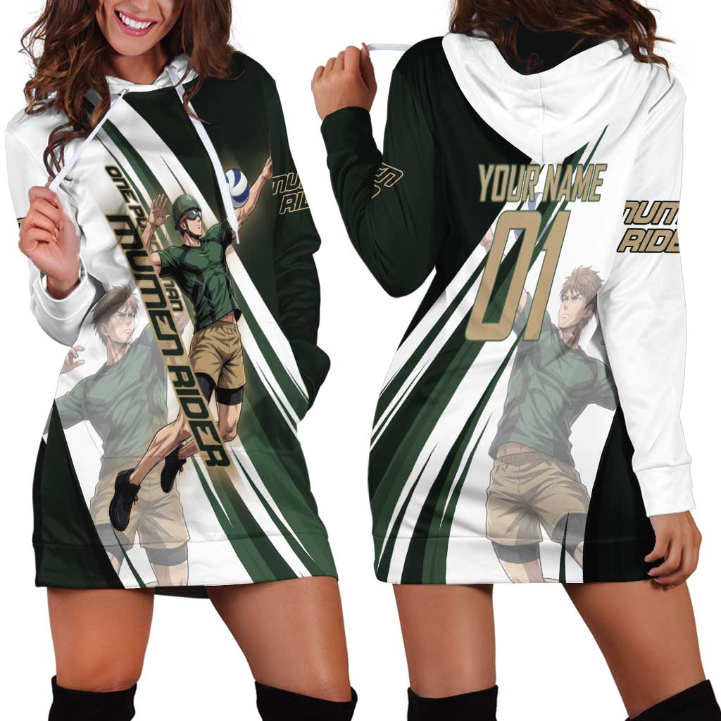 Personalized Mumen Rider Volleyball Hoodie Dress Saitama Anime