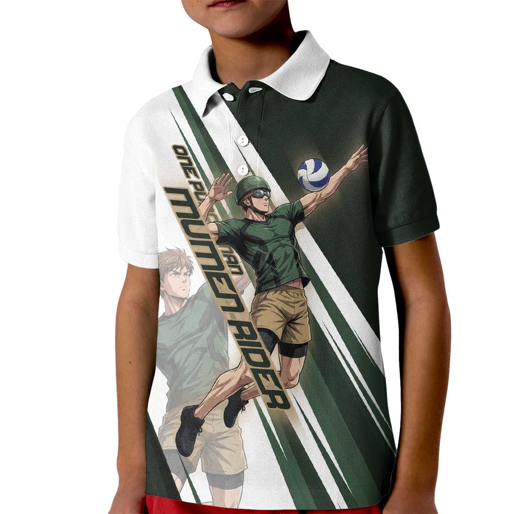 Personalized Mumen Rider Volleyball Kid Polo Shirt Saitama Anime