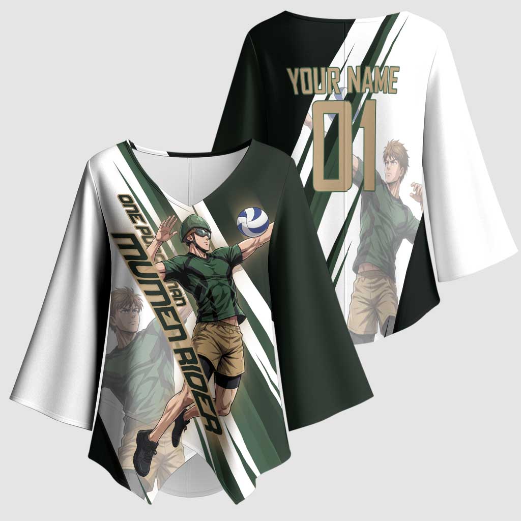 Personalized Mumen Rider Volleyball Kimono Sleeve Blouse Saitama Anime
