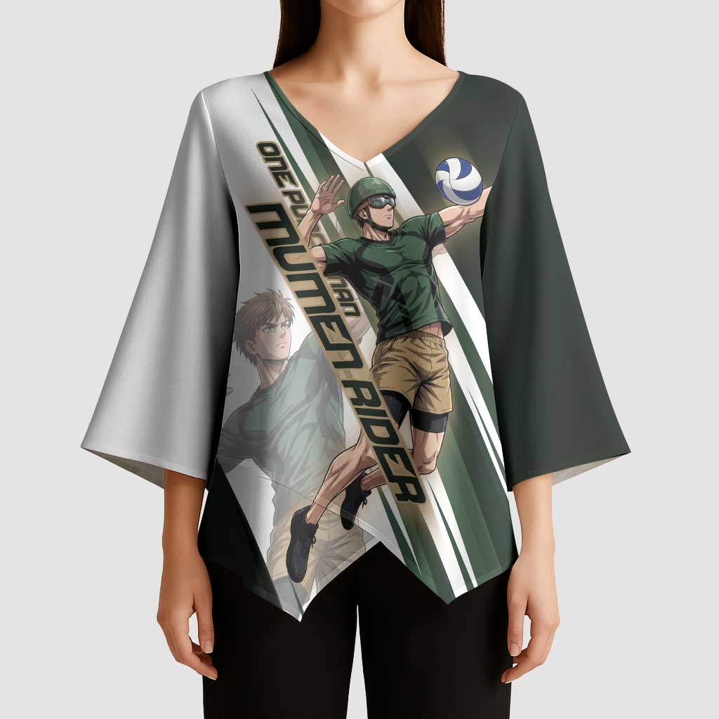 Personalized Mumen Rider Volleyball Kimono Sleeve Blouse Saitama Anime