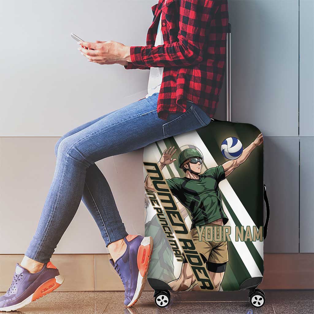 Personalized Mumen Rider Volleyball Luggage Cover Saitama Anime