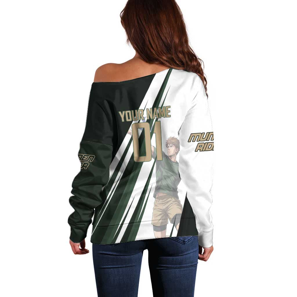 Personalized Mumen Rider Volleyball Off Shoulder Sweater Saitama Anime