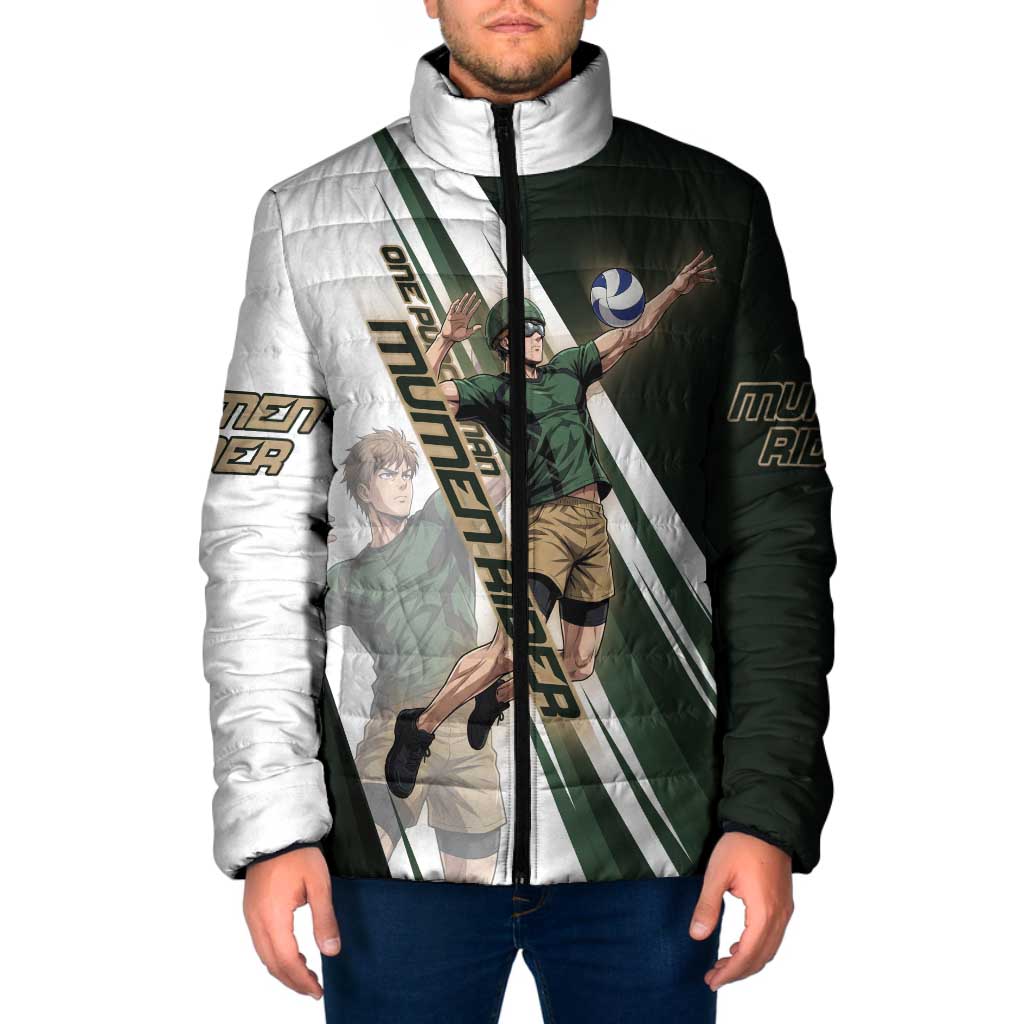 Personalized Mumen Rider Volleyball Padded Jacket Saitama Anime