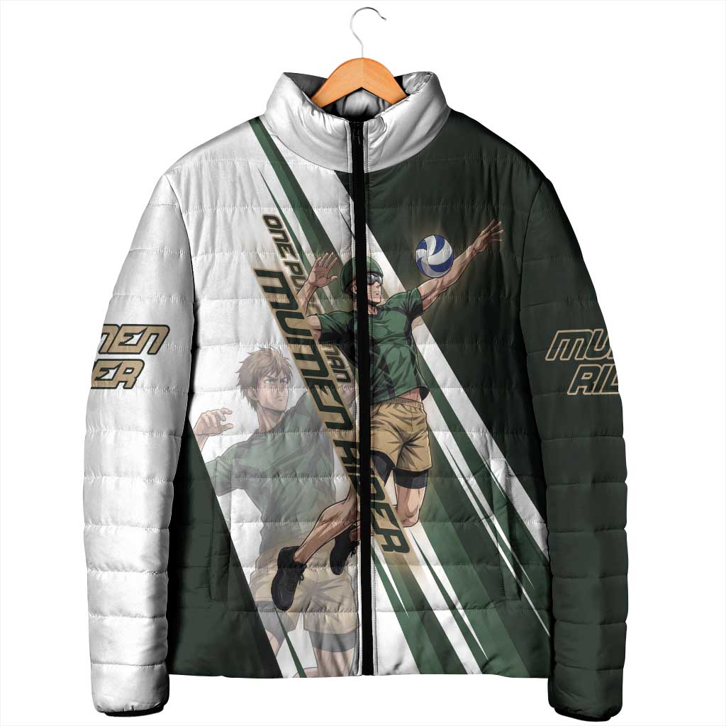 Personalized Mumen Rider Volleyball Padded Jacket Saitama Anime