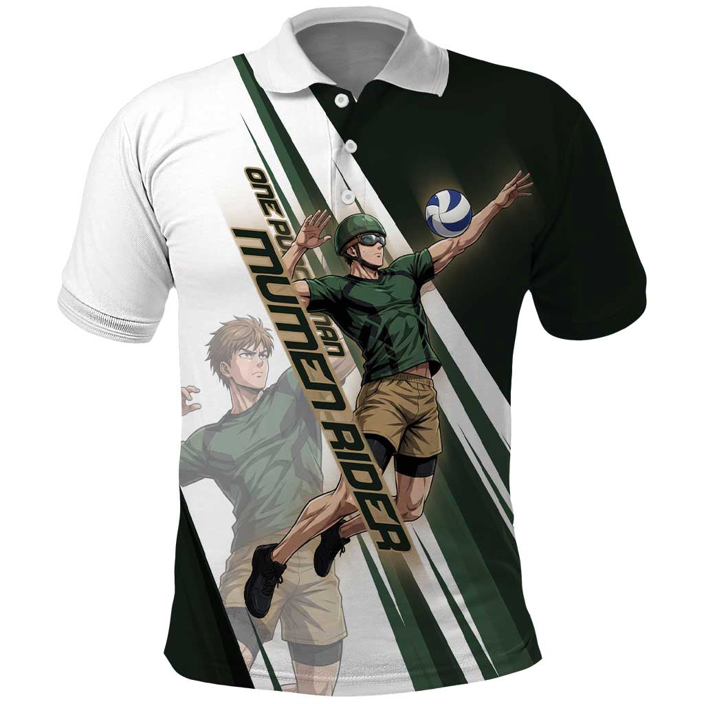 Personalized Mumen Rider Volleyball Polo Shirt Saitama Anime