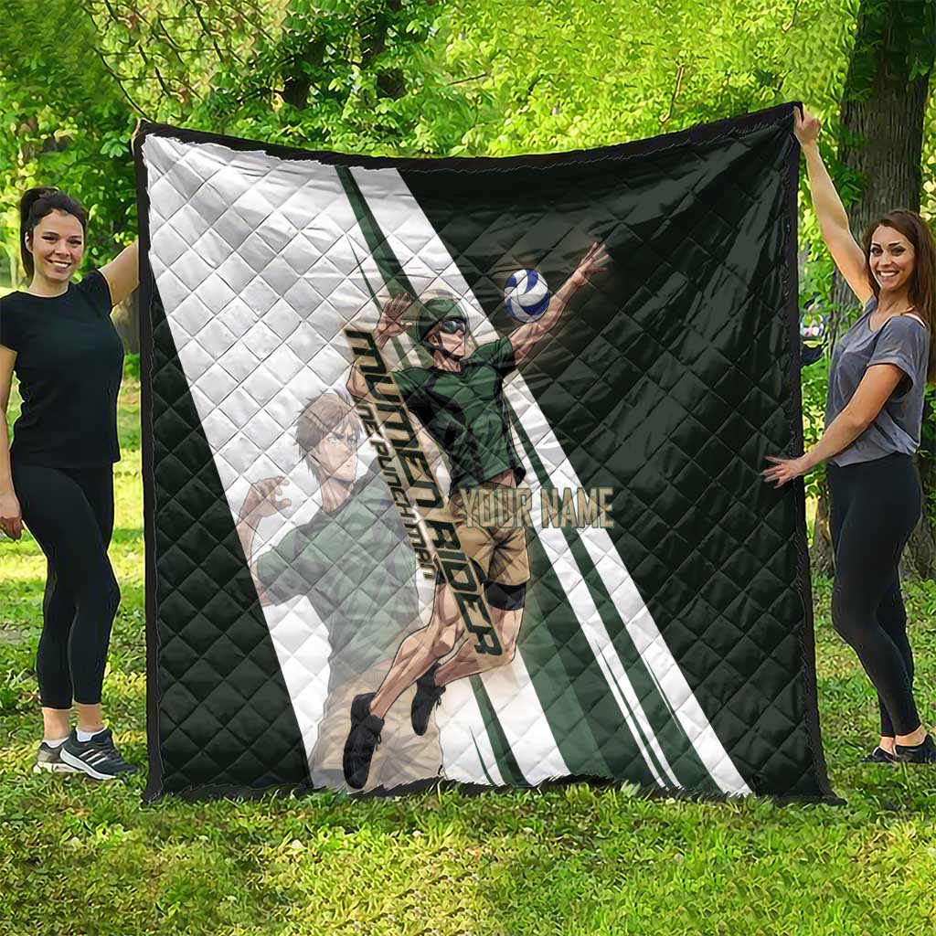 Personalized Mumen Rider Volleyball Quilt Saitama Anime