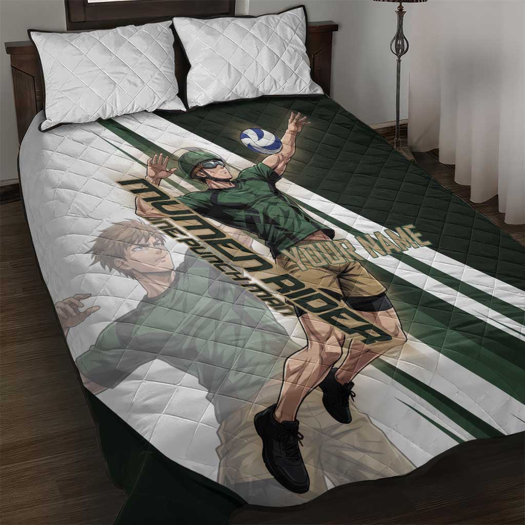 Personalized Mumen Rider Volleyball Quilt Bed Set Saitama Anime