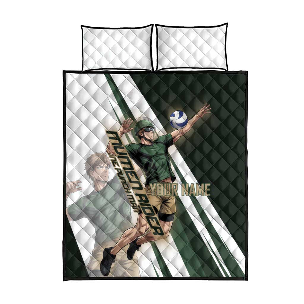 Personalized Mumen Rider Volleyball Quilt Bed Set Saitama Anime