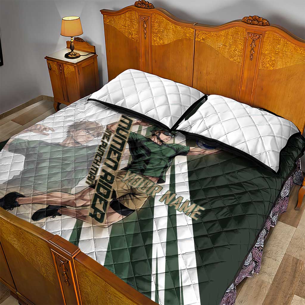 Personalized Mumen Rider Volleyball Quilt Bed Set Saitama Anime