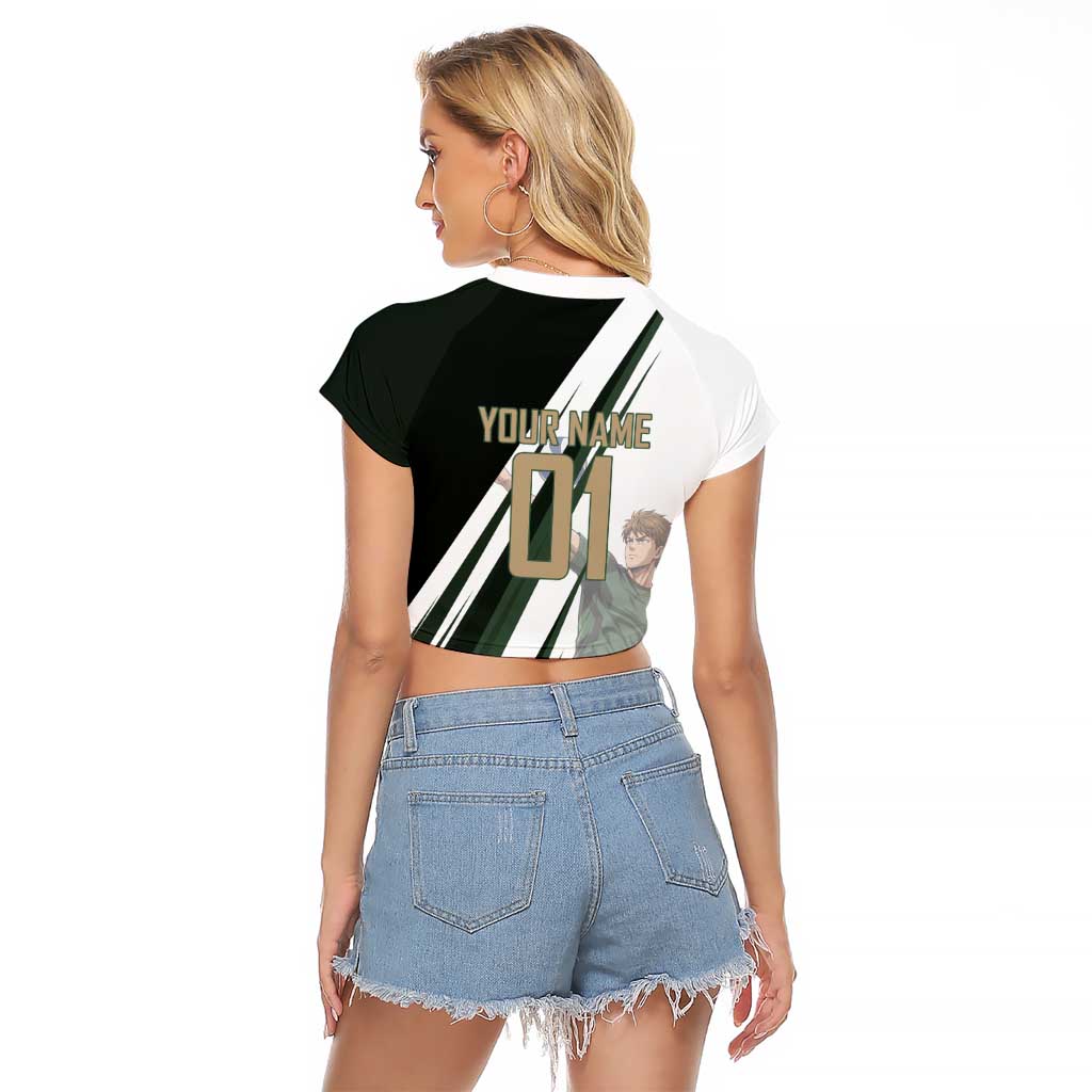 Personalized Mumen Rider Volleyball Raglan Cropped T Shirt Saitama Anime