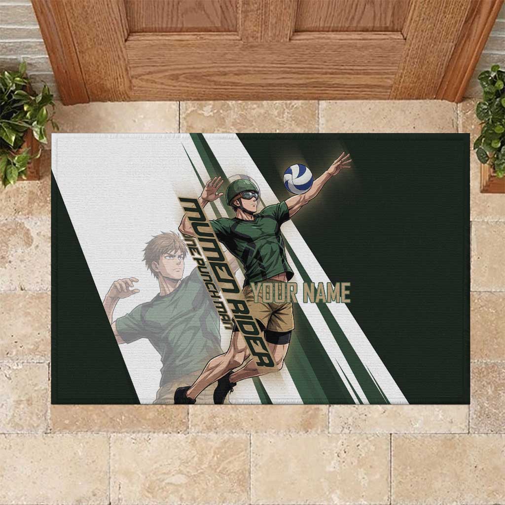 Personalized Mumen Rider Volleyball Rubber Doormat Saitama Anime