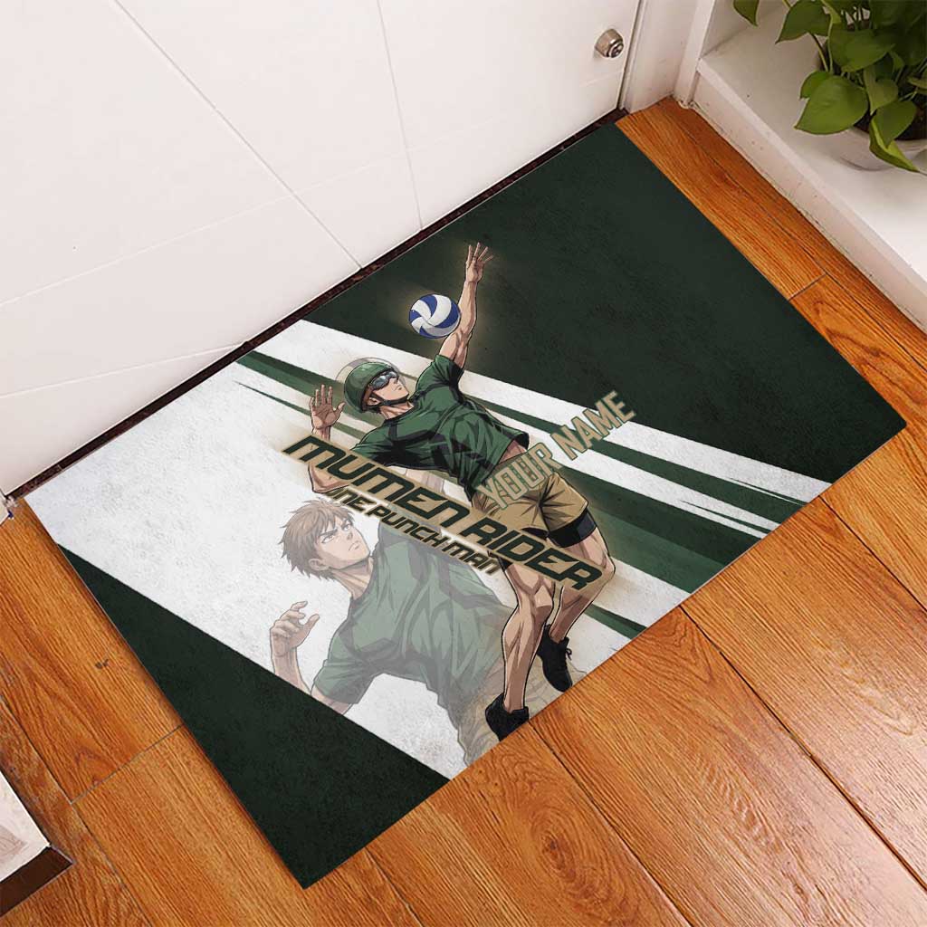 Personalized Mumen Rider Volleyball Rubber Doormat Saitama Anime
