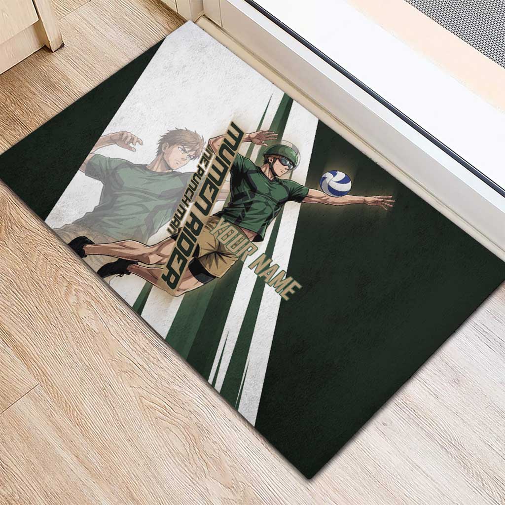 Personalized Mumen Rider Volleyball Rubber Doormat Saitama Anime