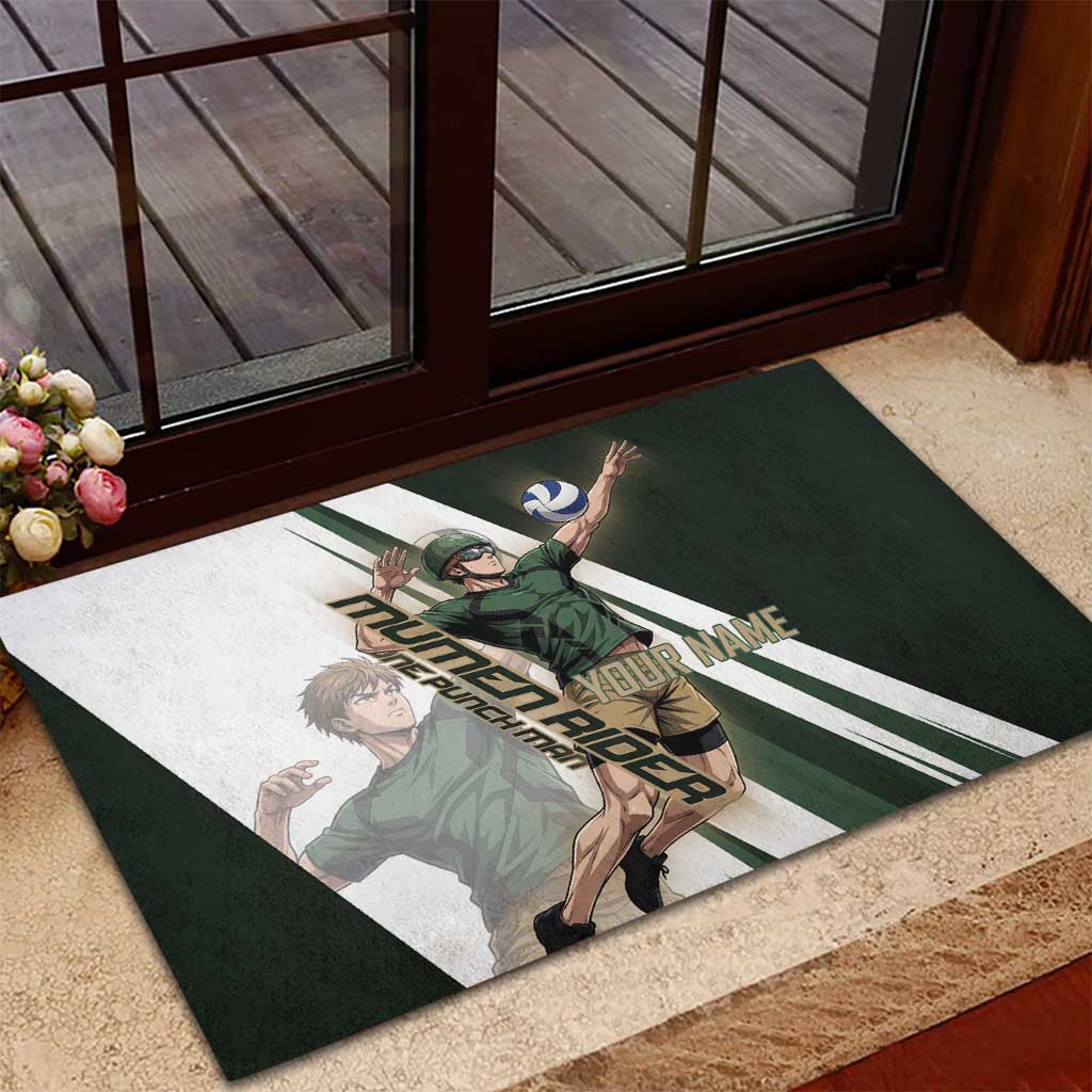Personalized Mumen Rider Volleyball Rubber Doormat Saitama Anime