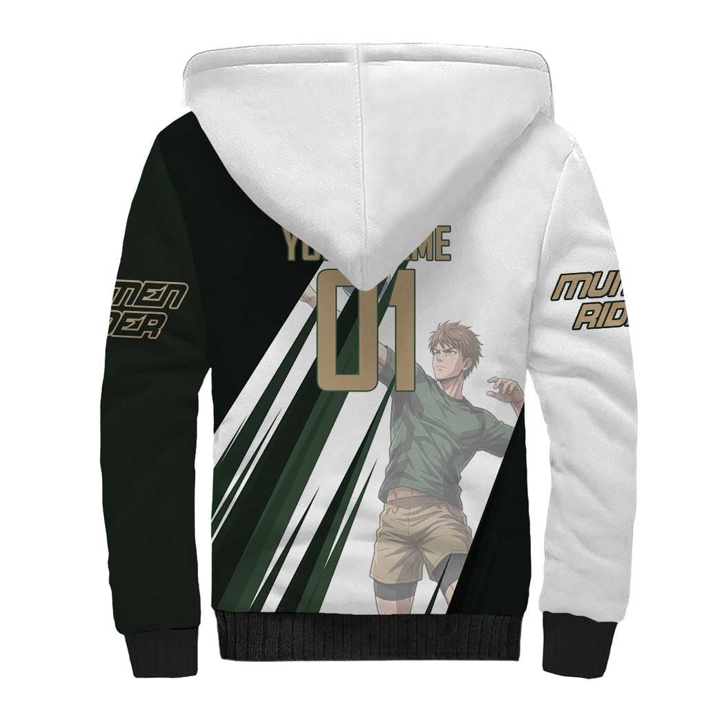 Personalized Mumen Rider Volleyball Sherpa Hoodie Saitama Anime