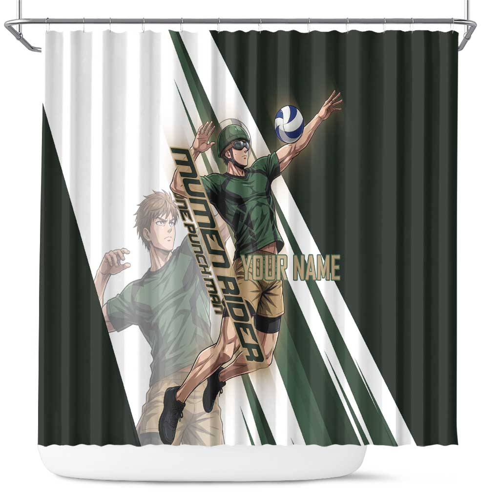 Personalized Mumen Rider Volleyball Shower Curtain Saitama Anime