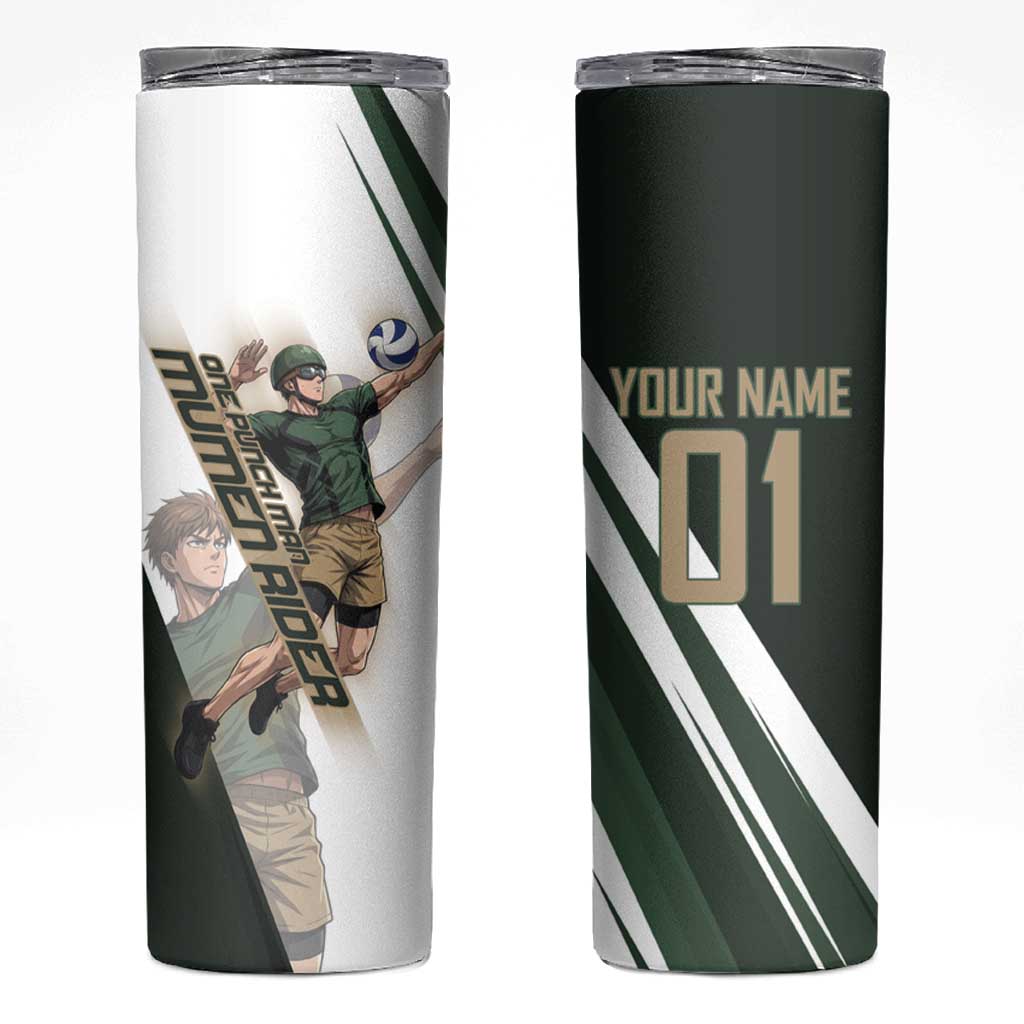 Personalized Mumen Rider Volleyball Skinny Tumbler Saitama Anime