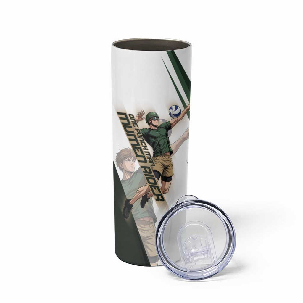 Personalized Mumen Rider Volleyball Skinny Tumbler Saitama Anime