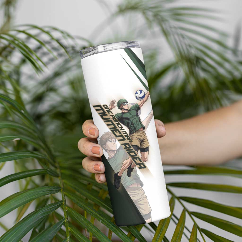 Personalized Mumen Rider Volleyball Skinny Tumbler Saitama Anime
