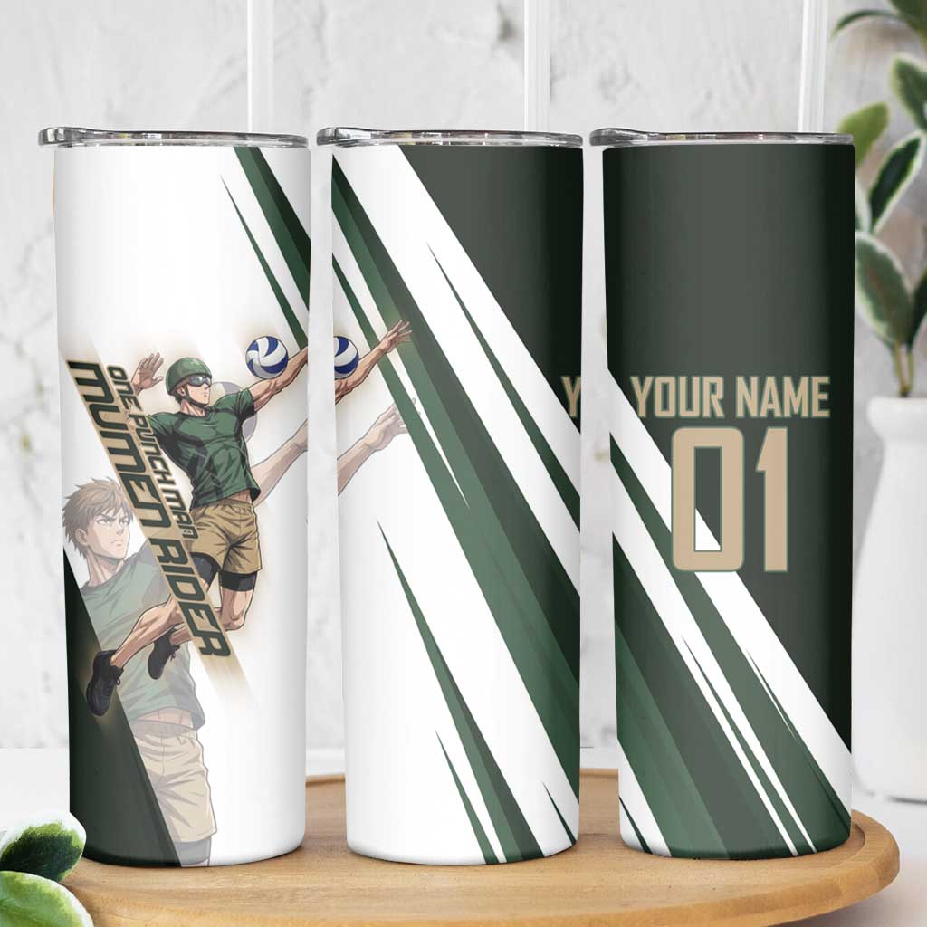 Personalized Mumen Rider Volleyball Skinny Tumbler Saitama Anime