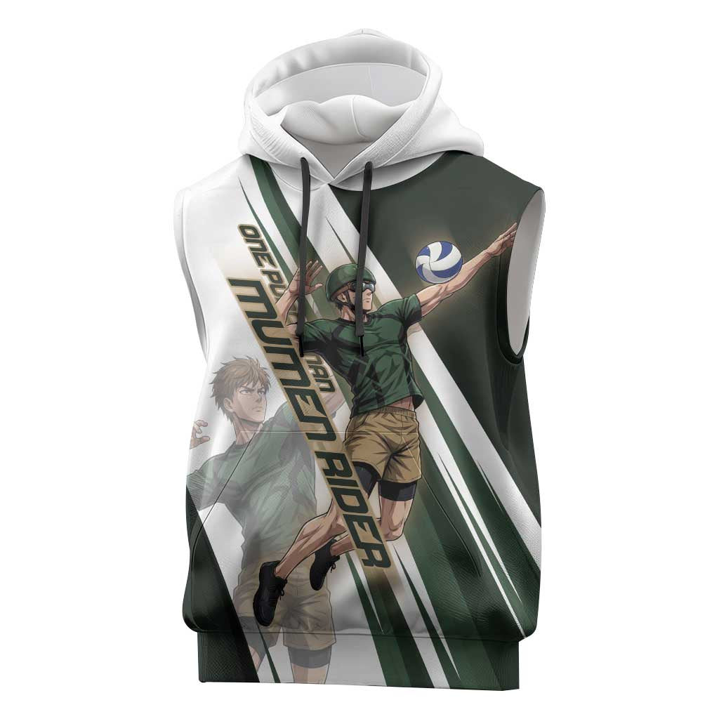 Personalized Mumen Rider Volleyball Sleeveless Hoodie Saitama Anime