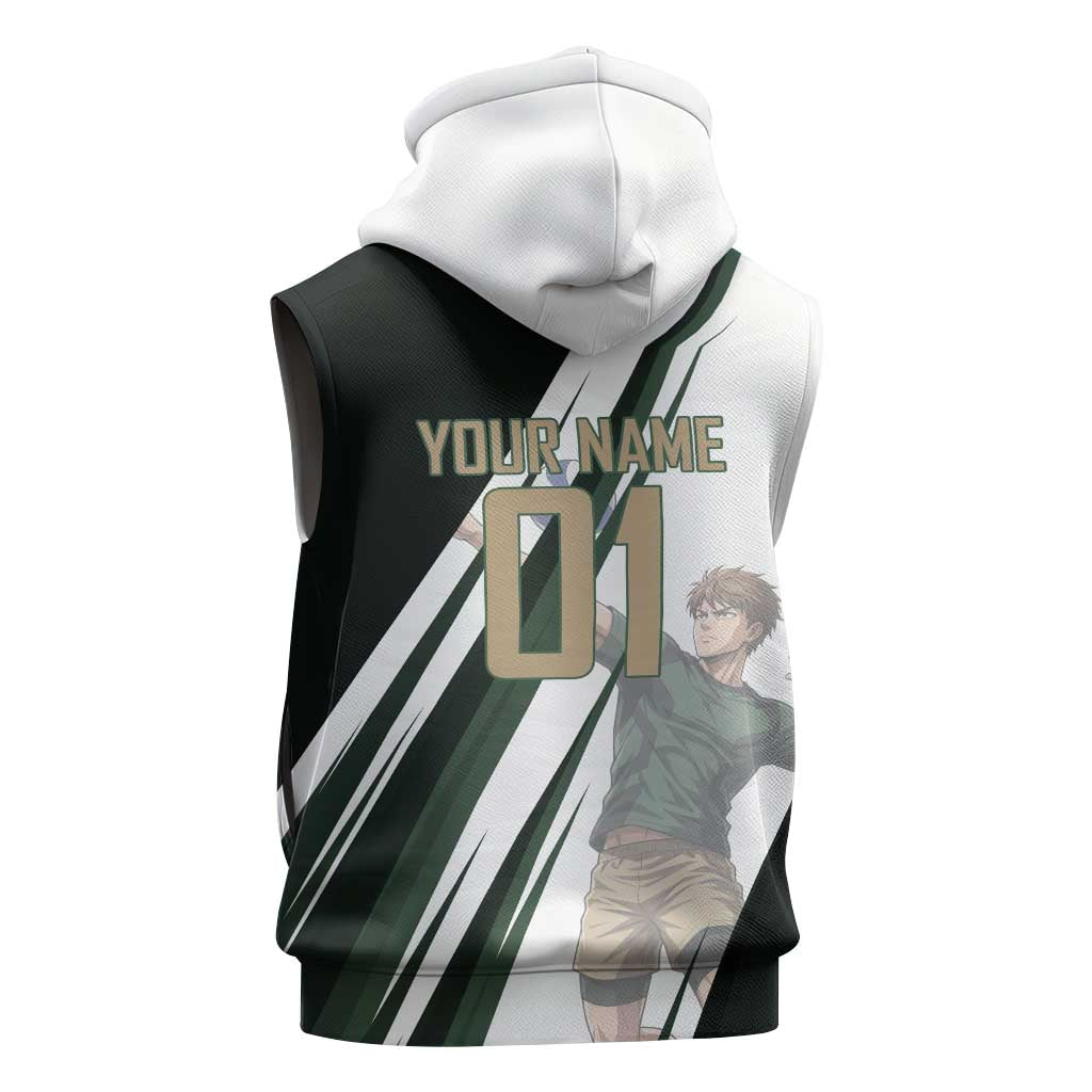 Personalized Mumen Rider Volleyball Sleeveless Zip Hoodie Saitama Anime