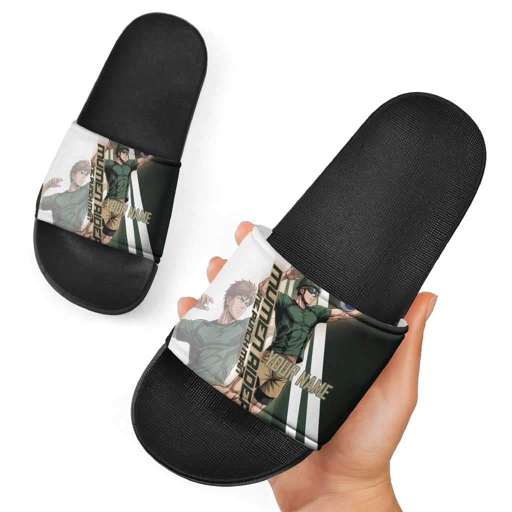 Personalized Mumen Rider Volleyball Slide Sandals Saitama Anime