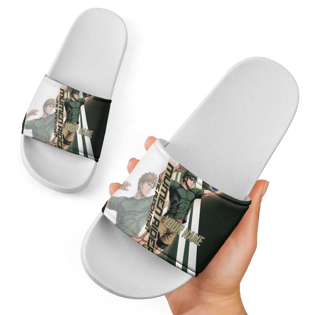 Personalized Mumen Rider Volleyball Slide Sandals Saitama Anime