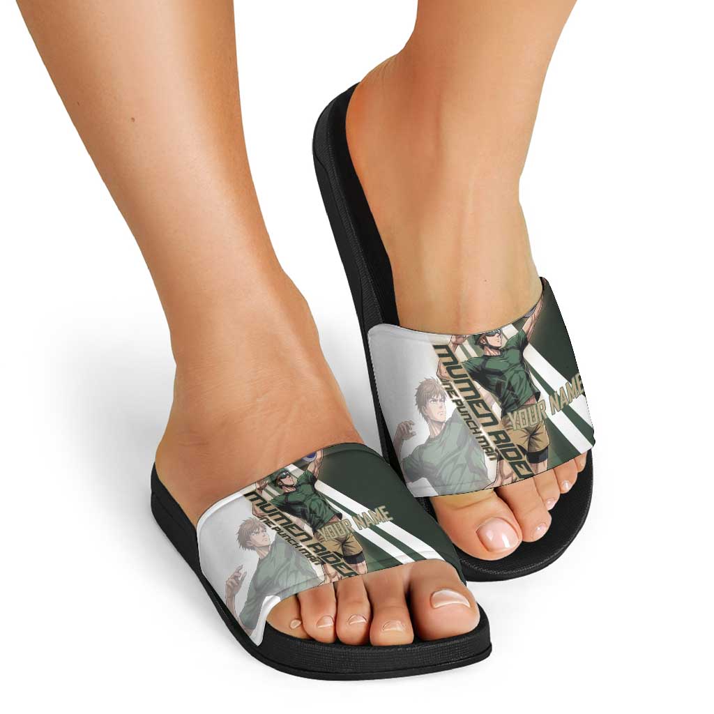Personalized Mumen Rider Volleyball Slide Sandals Saitama Anime