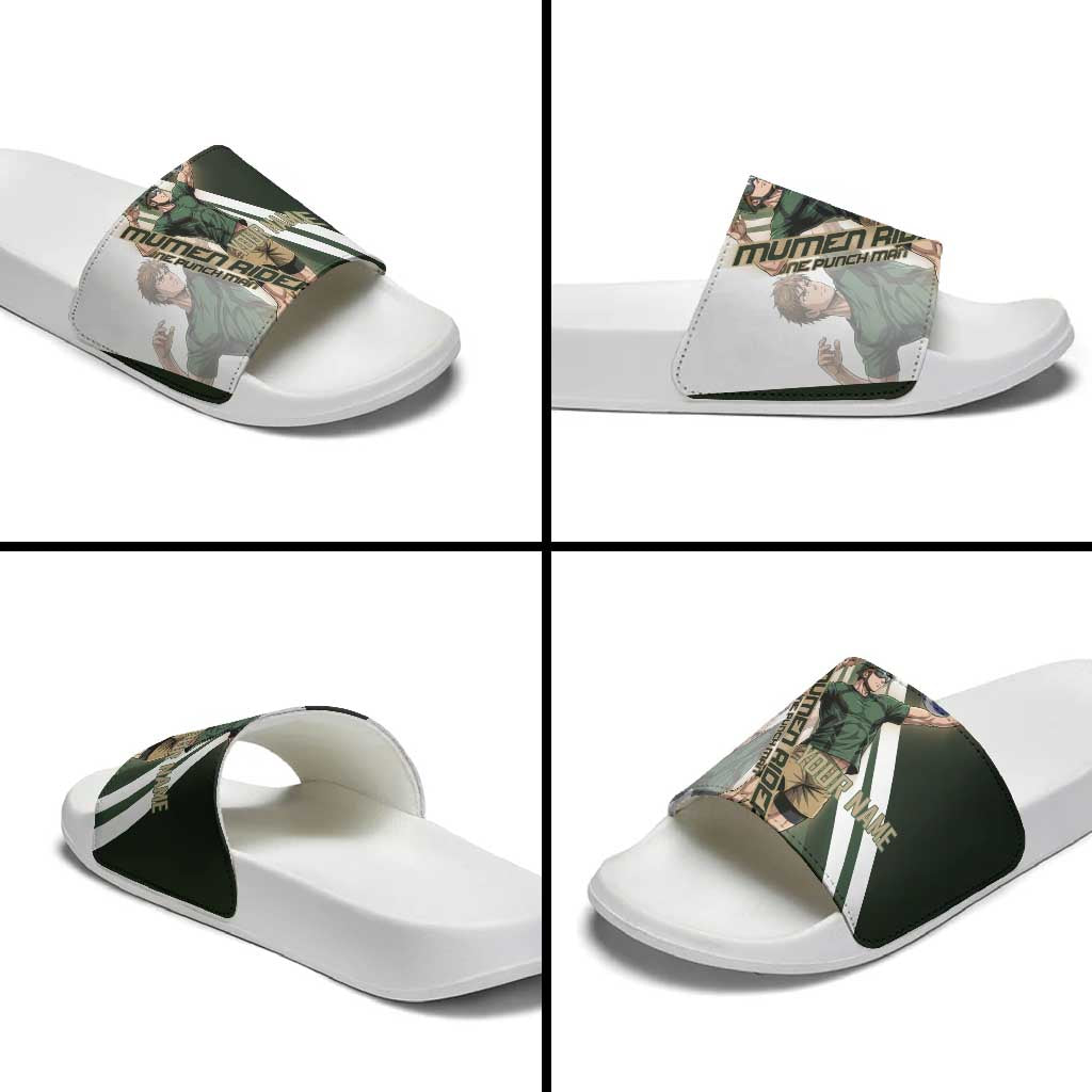 Personalized Mumen Rider Volleyball Slide Sandals Saitama Anime