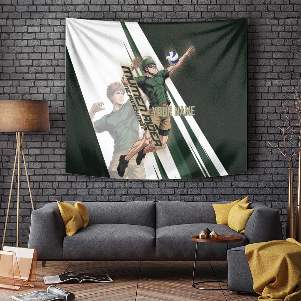 Personalized Mumen Rider Volleyball Tapestry Saitama Anime