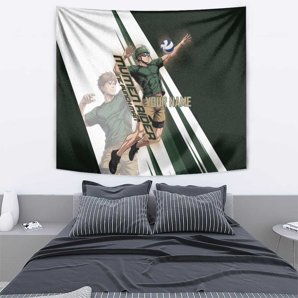Personalized Mumen Rider Volleyball Tapestry Saitama Anime