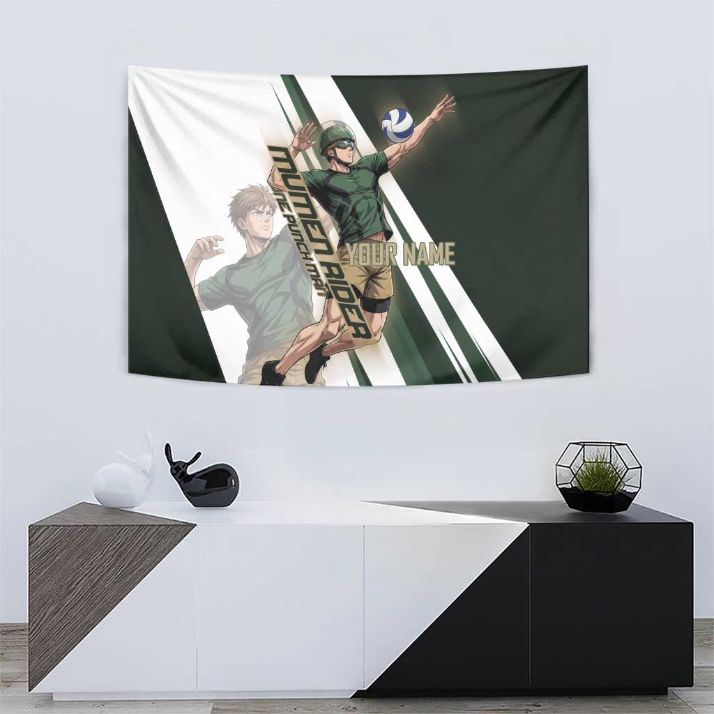 Personalized Mumen Rider Volleyball Tapestry Saitama Anime