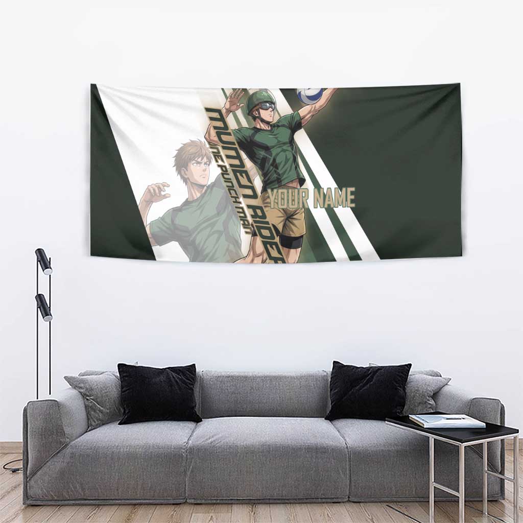 Personalized Mumen Rider Volleyball Tapestry Saitama Anime
