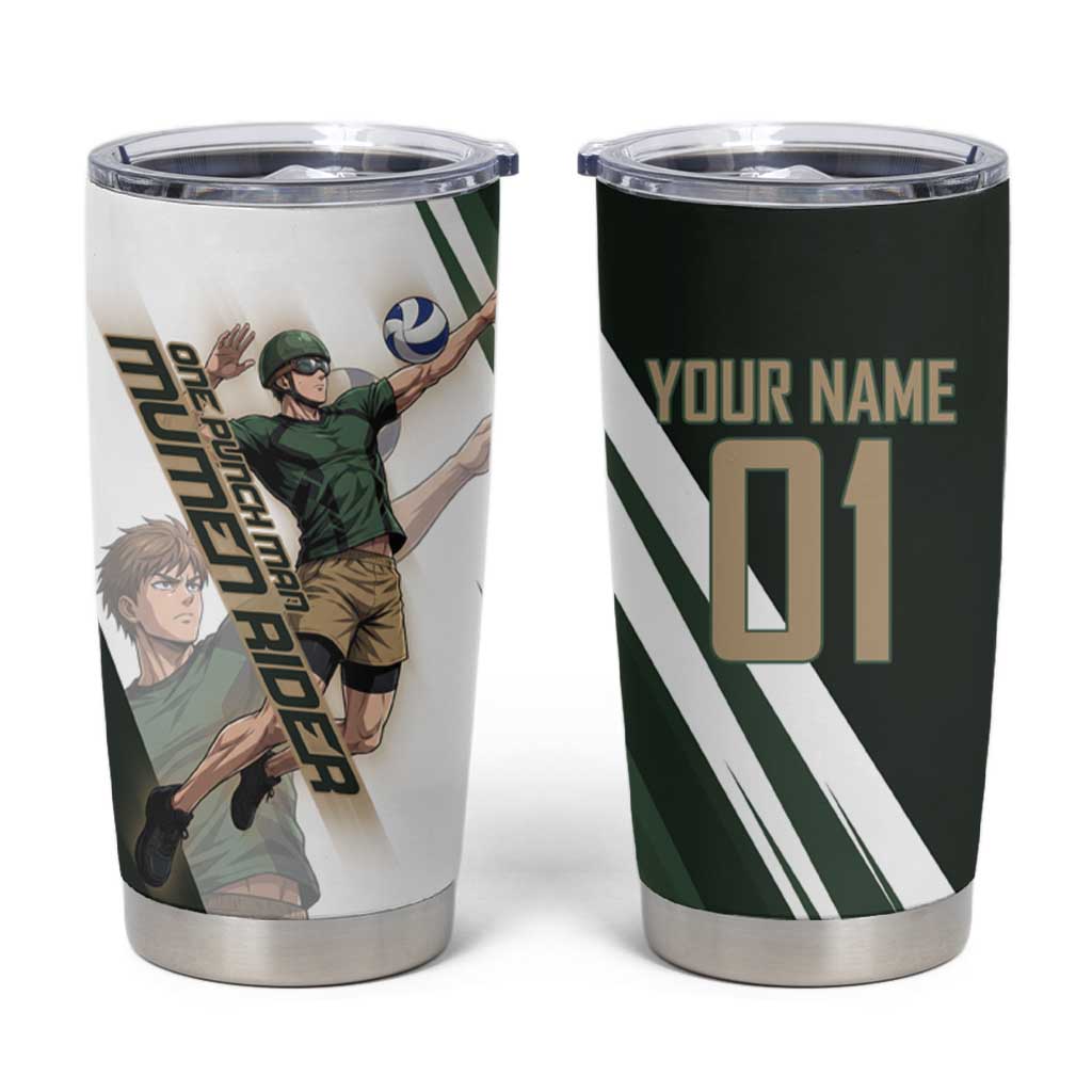 Personalized Mumen Rider Volleyball Tumbler Cup Saitama Anime