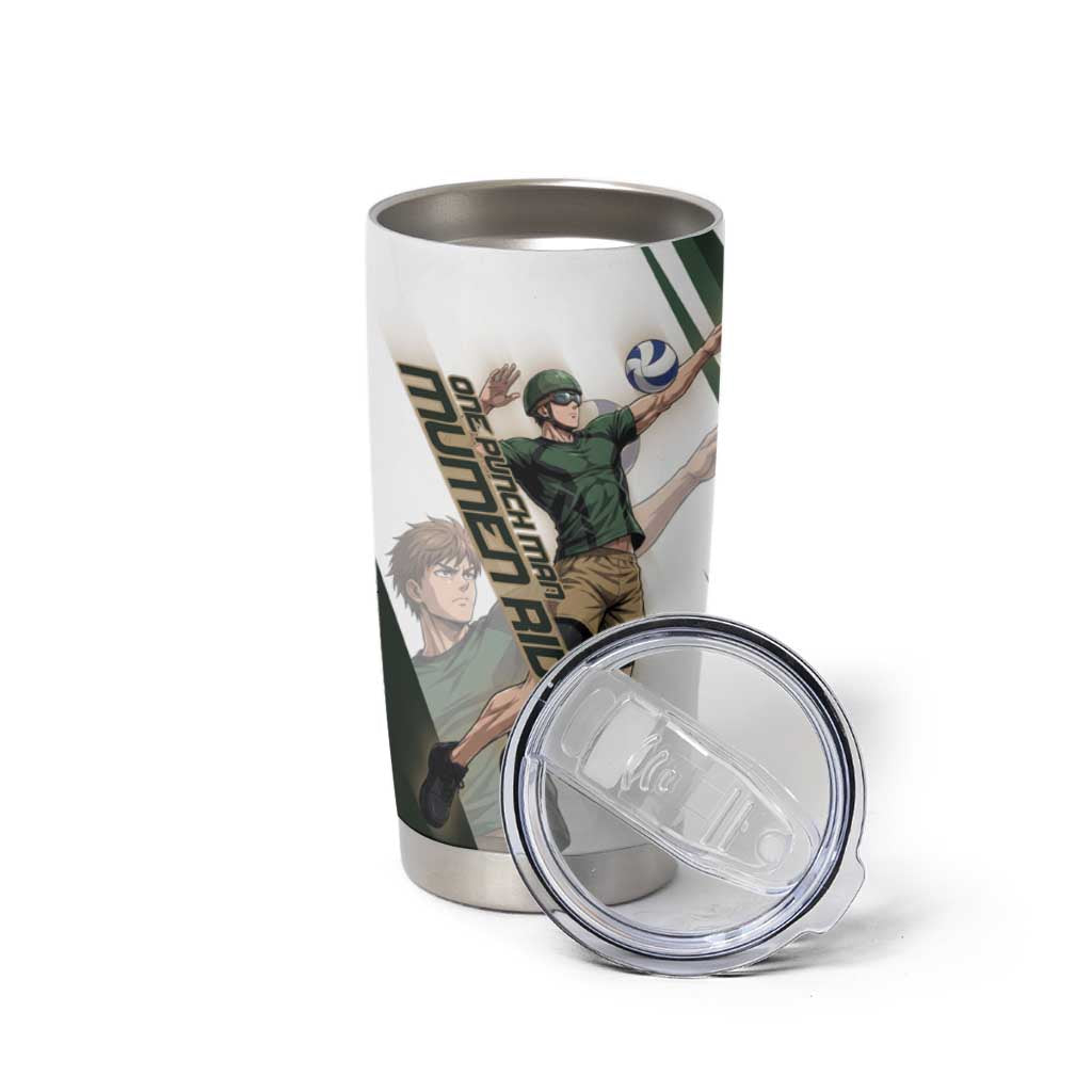 Personalized Mumen Rider Volleyball Tumbler Cup Saitama Anime
