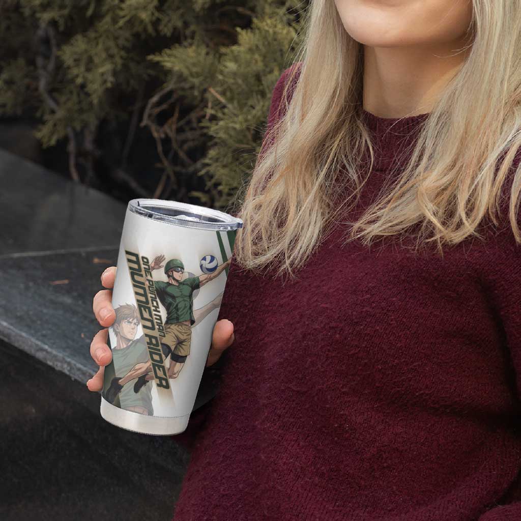 Personalized Mumen Rider Volleyball Tumbler Cup Saitama Anime