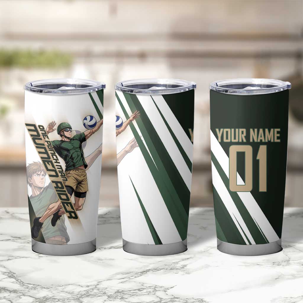 Personalized Mumen Rider Volleyball Tumbler Cup Saitama Anime