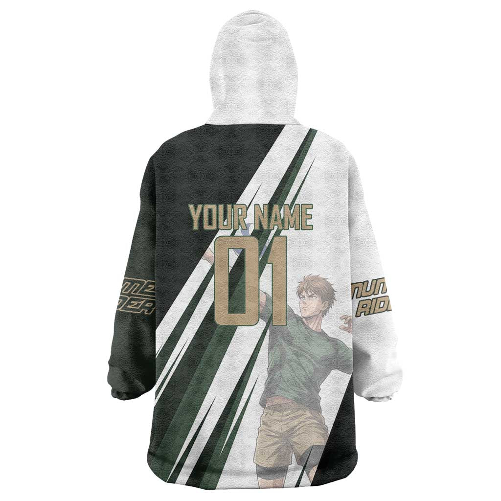 Personalized Mumen Rider Volleyball Wearable Blanket Hoodie Saitama Anime