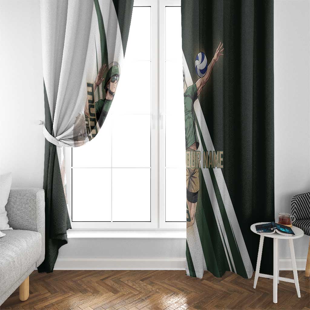 Personalized Mumen Rider Volleyball Window Curtain Saitama Anime