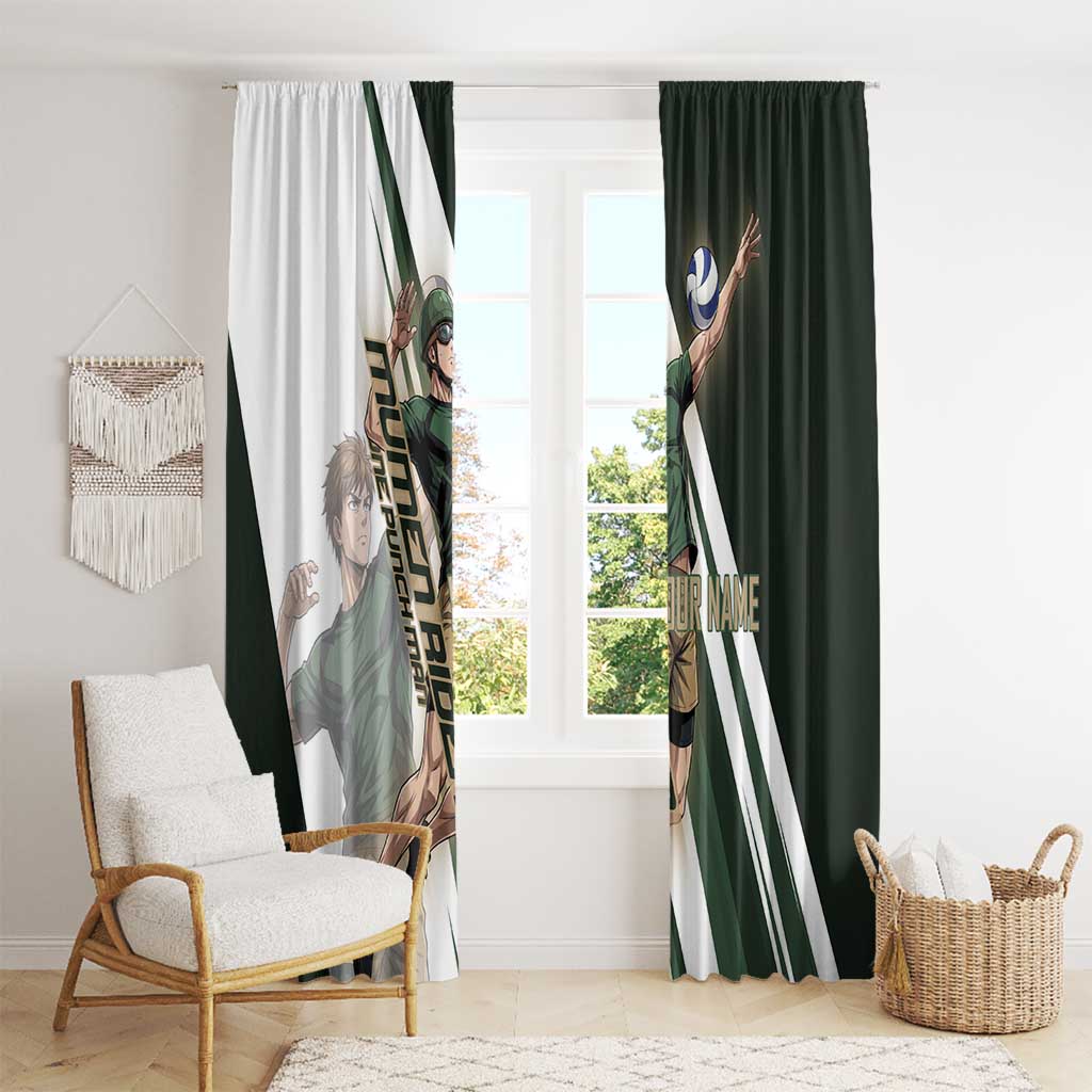 Personalized Mumen Rider Volleyball Window Curtain Saitama Anime