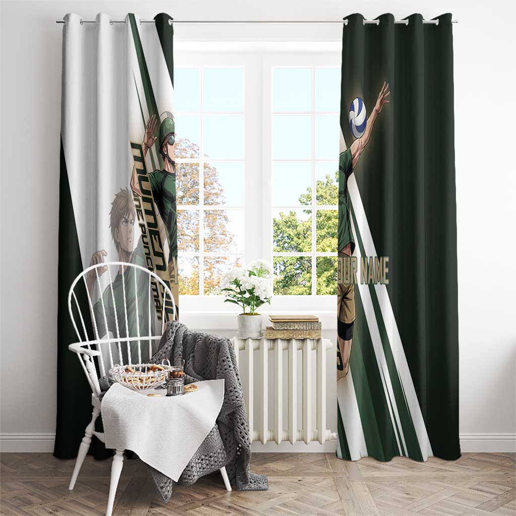 Personalized Mumen Rider Volleyball Window Curtain Saitama Anime