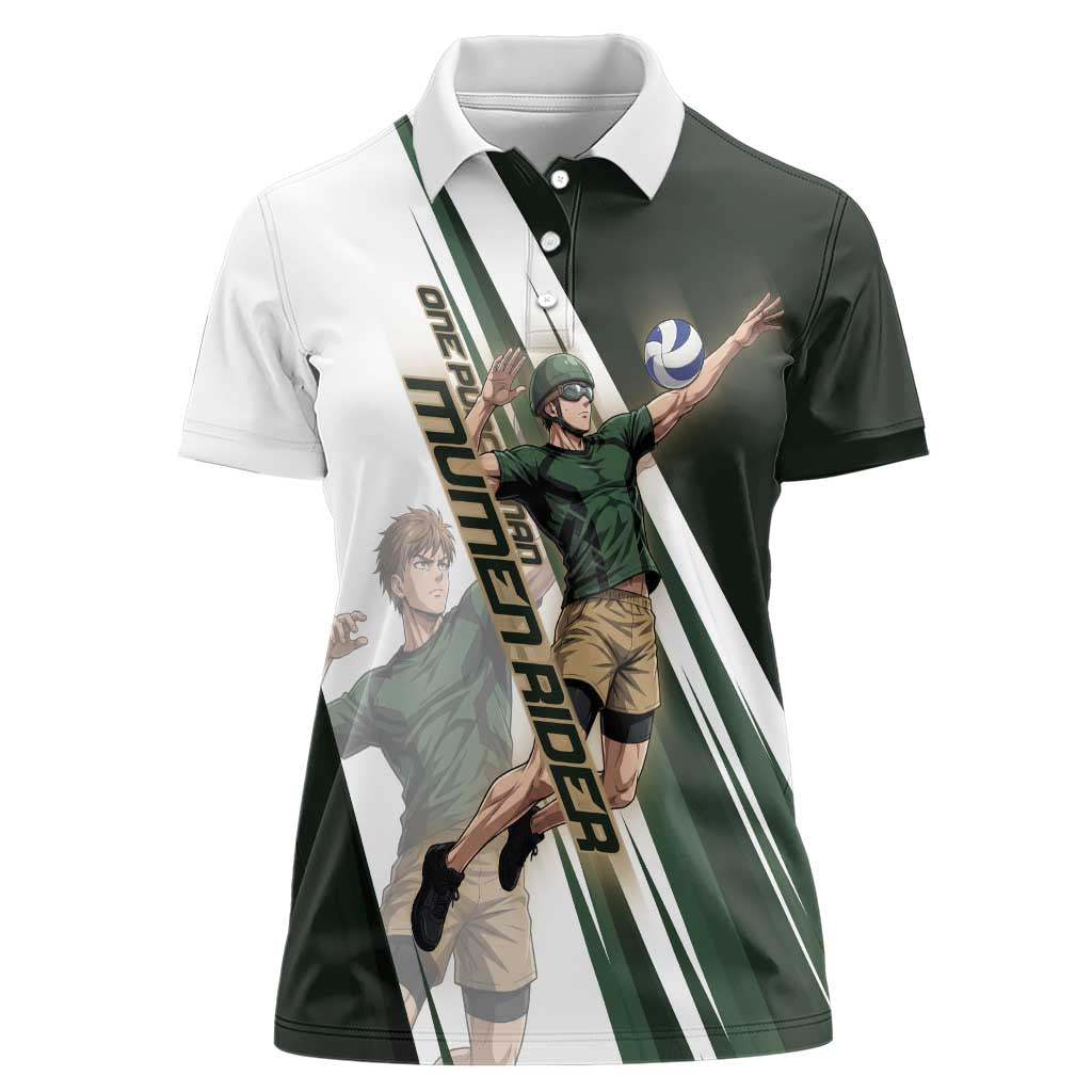 Personalized Mumen Rider Volleyball Women Polo Shirt Saitama Anime