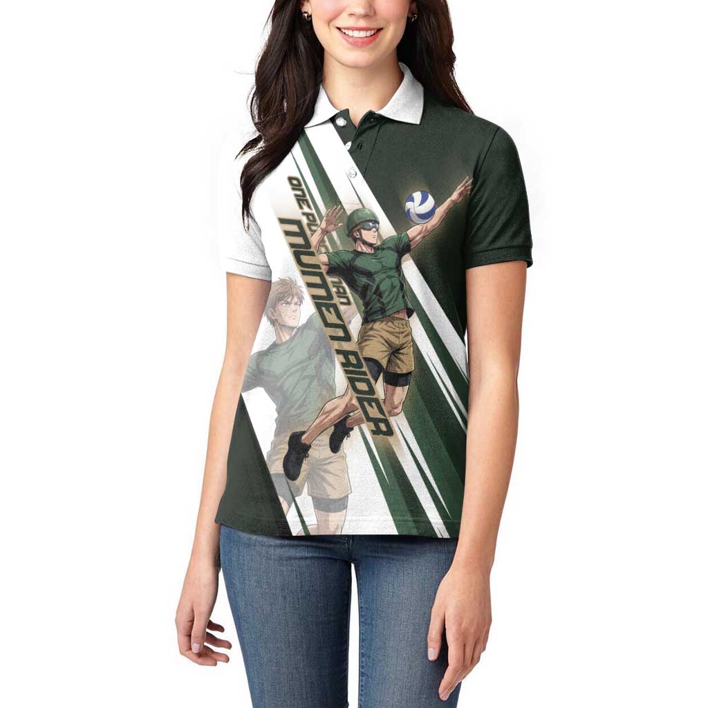 Personalized Mumen Rider Volleyball Women Polo Shirt Saitama Anime