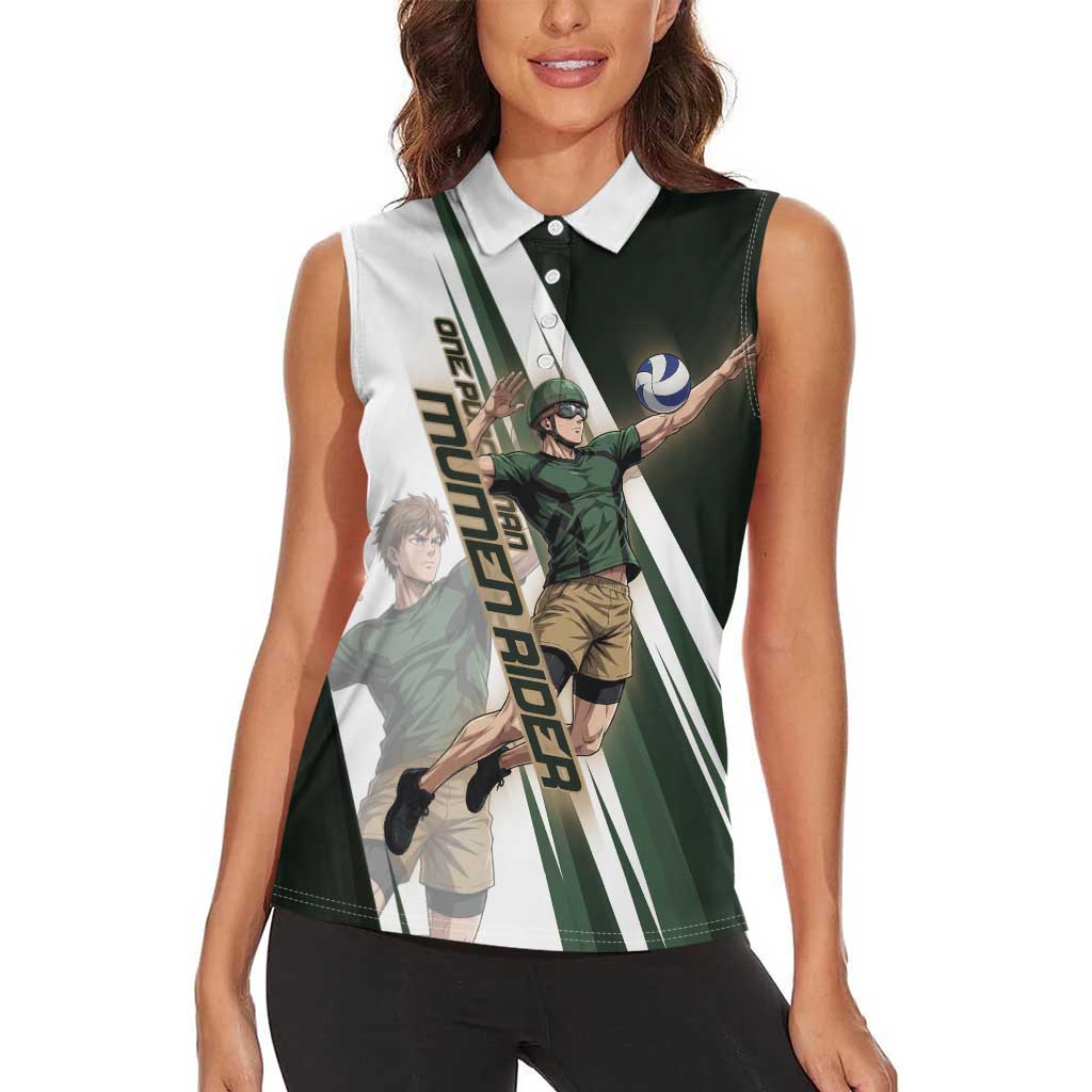 Personalized Mumen Rider Volleyball Women Sleeveless Polo Shirt Saitama Anime