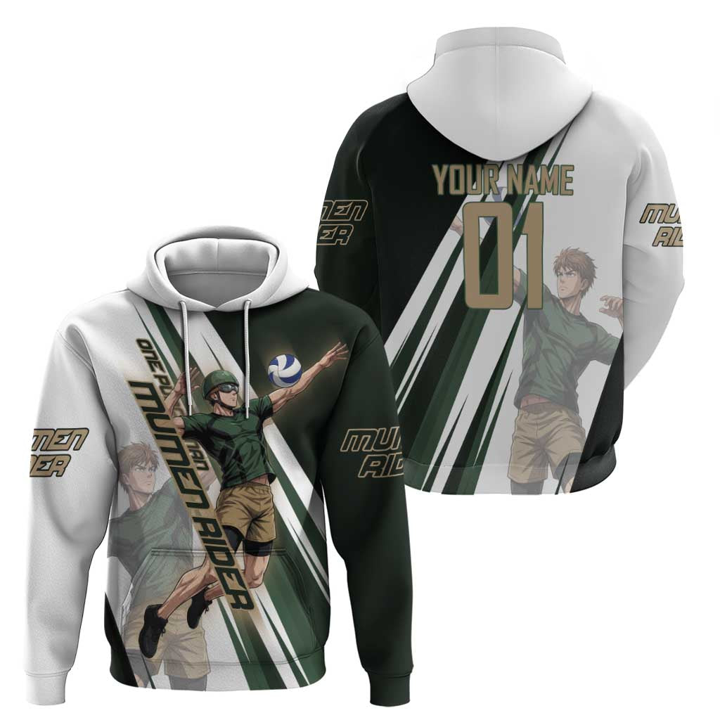 Personalized Mumen Rider Volleyball Zip Hoodie Saitama Anime