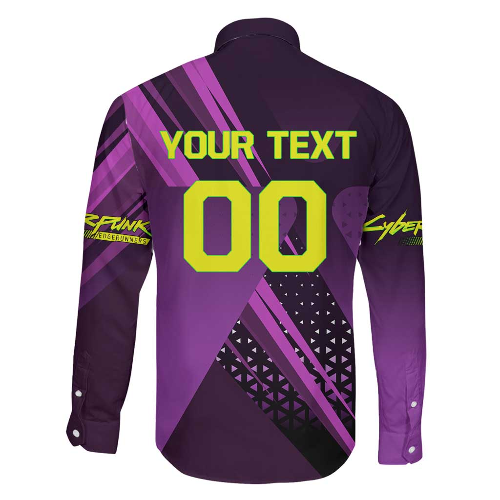 Personalized Lucy Tennis Design Family Matching Off The Shoulder Long Sleeve Dress and Hawaiian Shirt with a Cyberpunk Edgerunners Theme Featuring Neon Purple and Dynamic Poses