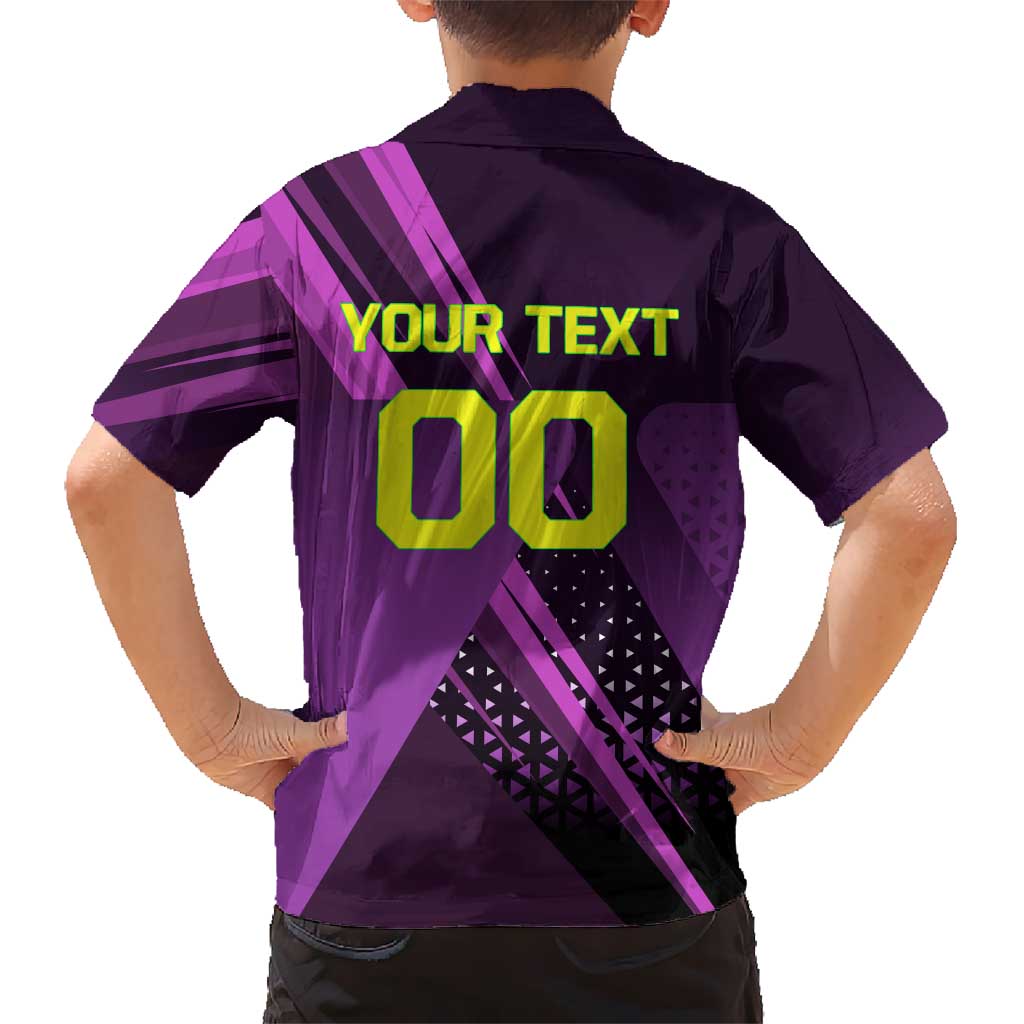 Personalized Lucy Tennis Design Family Matching Off Shoulder Short Dress and Hawaiian Shirt with a Cyberpunk Edgerunners Theme Featuring Neon Purple and Dynamic Poses